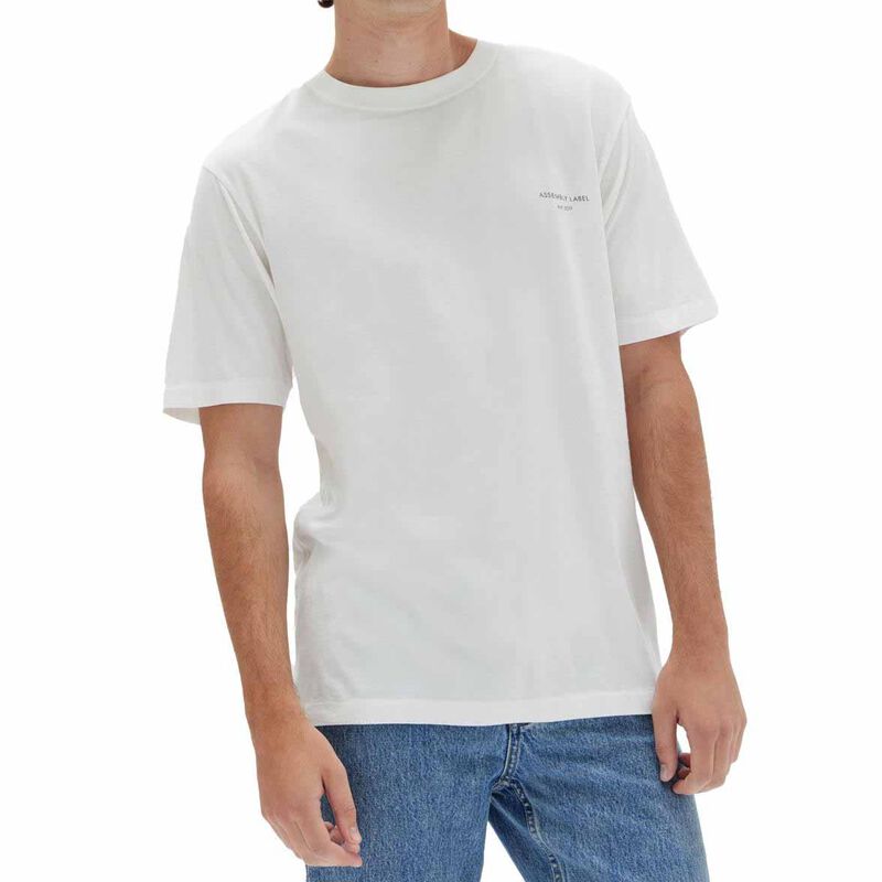 Assembly Label Label Print Short Sleeve Tee Antique White image number 0